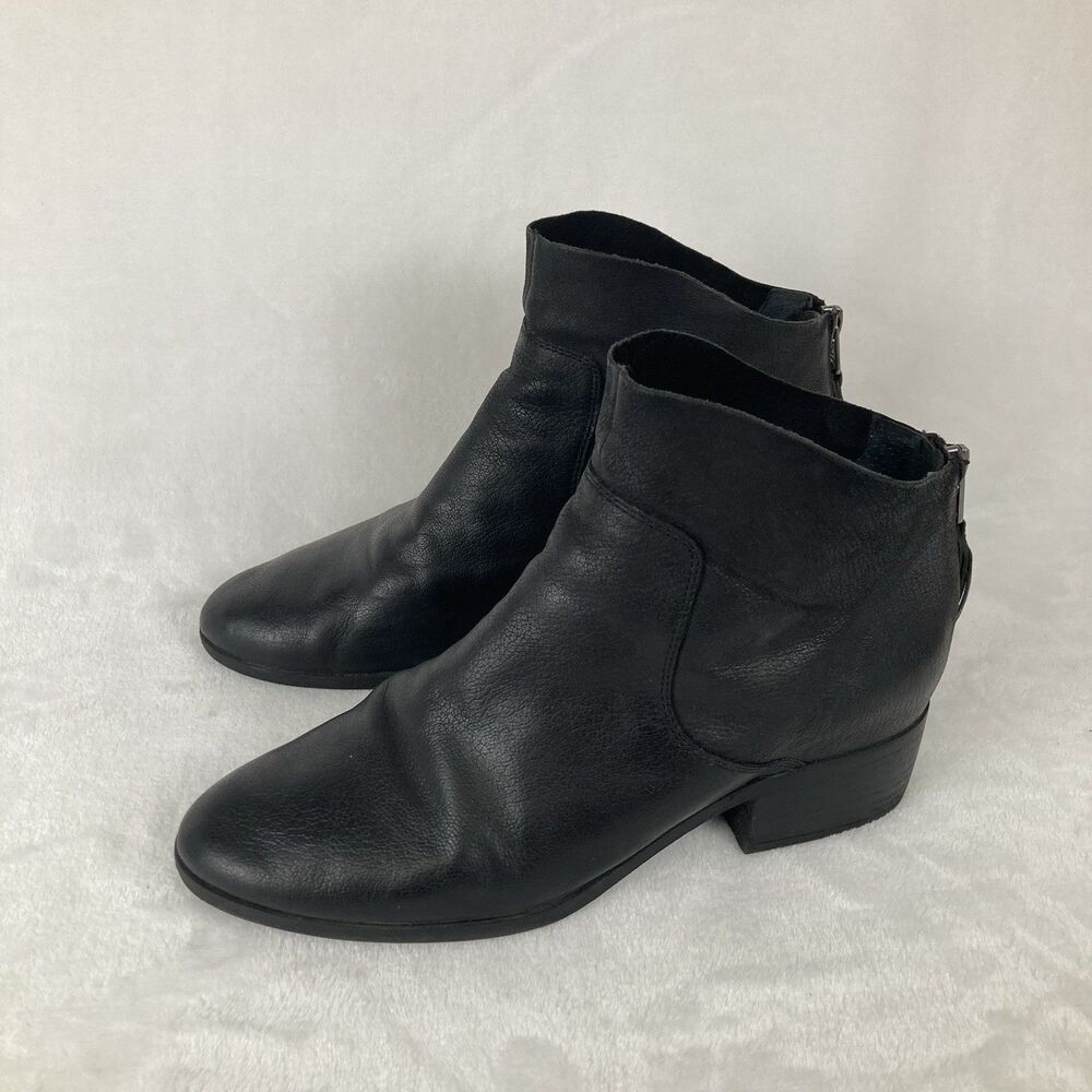 Lucky Brand Bremma Boots Women’s Size 7/8 Black Leather Booties READ DESCRIPTION